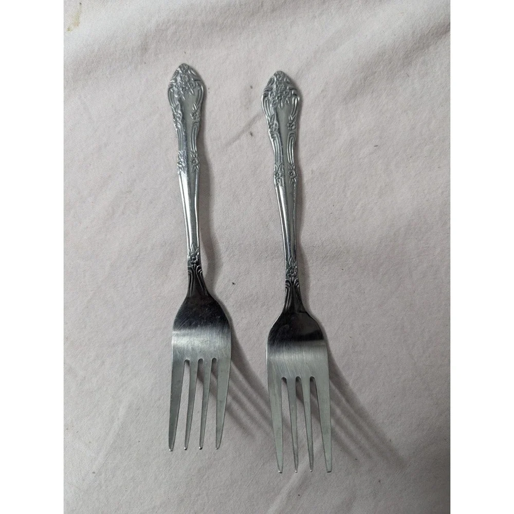 2 lot vintage Rogers Stainless 6.25